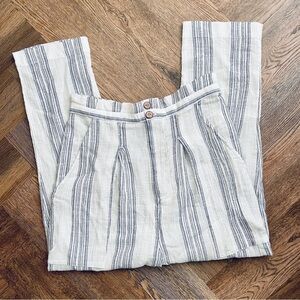 Free People Striped Linen Trousers